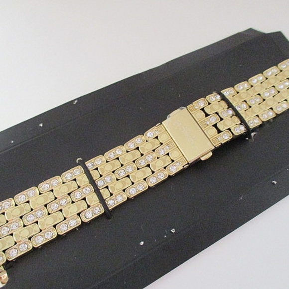 COACH - Crystal Watch Strap Gold Tone - Picture 9 of 9